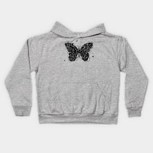 Butterfly No.1 b/w Kids Hoodie